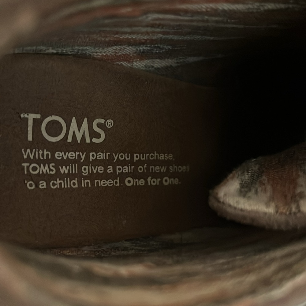 TOMS Taupe Suede Wedge Ankle Boots women’s 7 - Picture 8 of 11